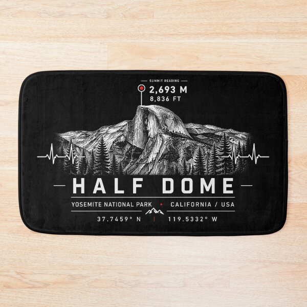 Item preview, ❤️ HEARTBEATS OF THE WORLD COLLECTION ❤️ - Half Dome Summit Emblem - YOSEMITE NATIONAL PARK - CALIFORNIA - USA designed and sold by WheelieGdArt.