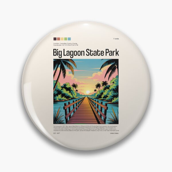 Item preview, Big Lagoon State Park Poster (Florida), USA designed and sold by PinkandP.