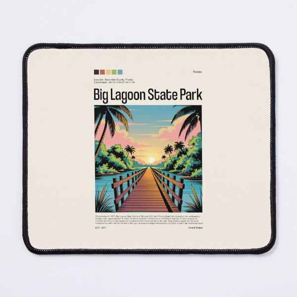 Item preview, Big Lagoon State Park Poster (Florida), USA designed and sold by PinkandP.
