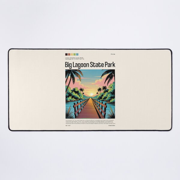 Item preview, Big Lagoon State Park Poster (Florida), USA designed and sold by PinkandP.