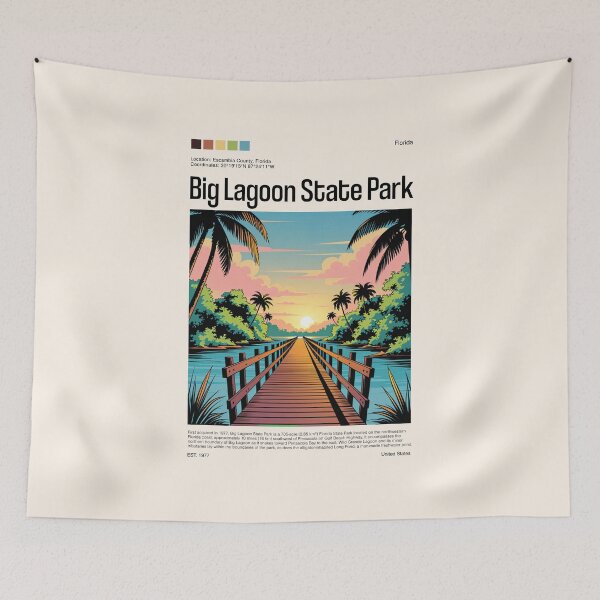 Item preview, Big Lagoon State Park Poster (Florida), USA designed and sold by PinkandP.