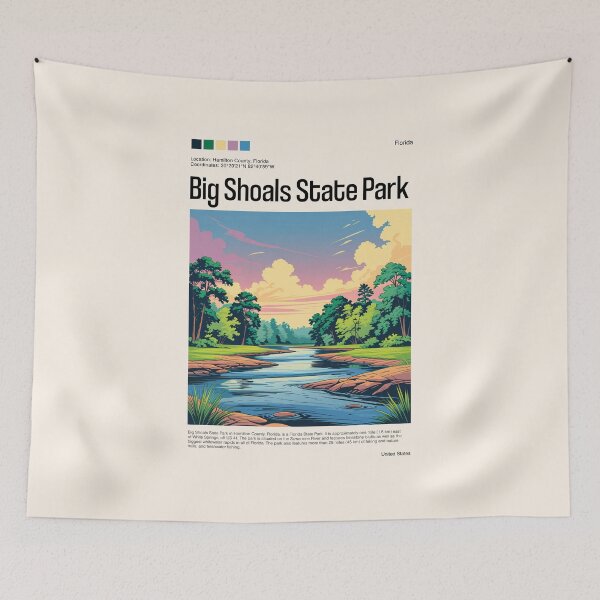 Item preview, Big Shoals State Park Poster (Florida), USA designed and sold by PinkandP.