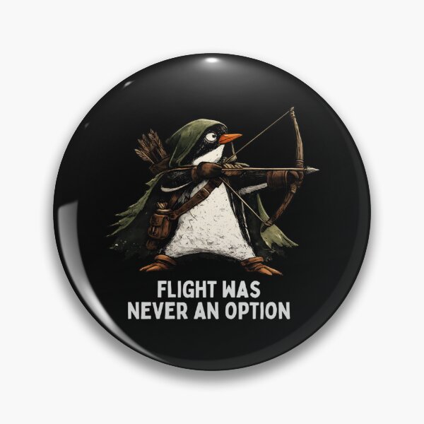 Item preview, Flight was Never an Option Archer Penguin Graphic Funny  designed and sold by AnitaBice.
