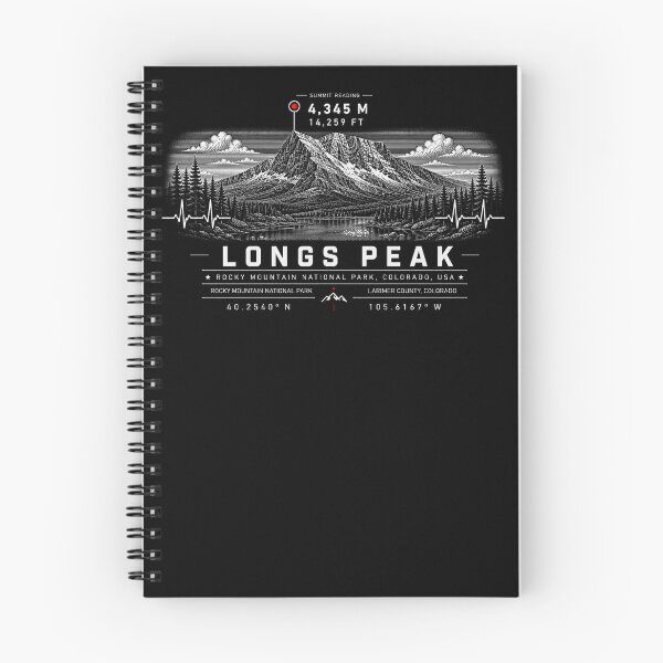 Item preview, ❤️ HEARTBEATS OF THE WORLD COLLECTION ❤️ - Longs Peak Summit Emblem - ROCKY MOUNTAIN NATIONAL PARK - LARIMER COUNTY - COLORADO - USA designed and sold by WheelieGdArt.