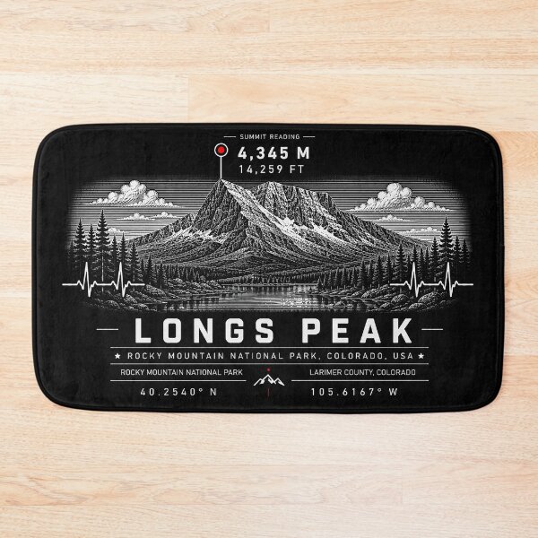 Item preview, ❤️ HEARTBEATS OF THE WORLD COLLECTION ❤️ - Longs Peak Summit Emblem - ROCKY MOUNTAIN NATIONAL PARK - LARIMER COUNTY - COLORADO - USA designed and sold by WheelieGdArt.
