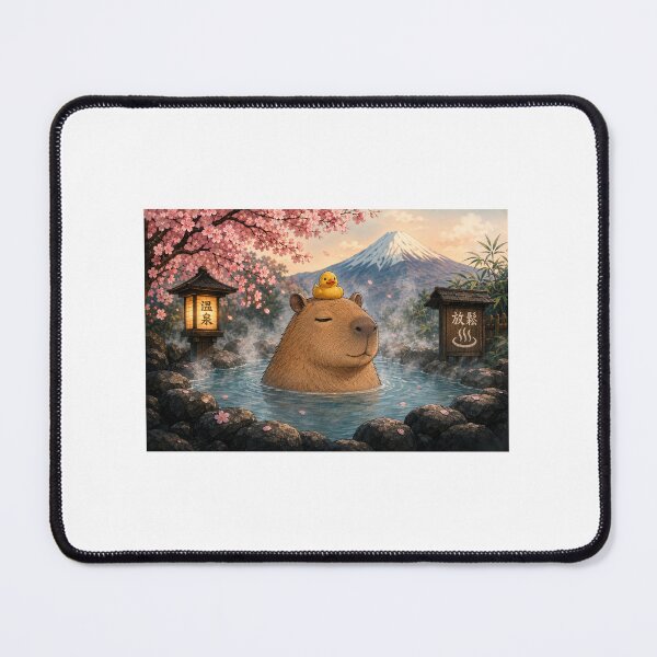 Item preview, Capybara Onsen Chill – Cute Japanese Hot Spring designed and sold by Ak-art-shop.