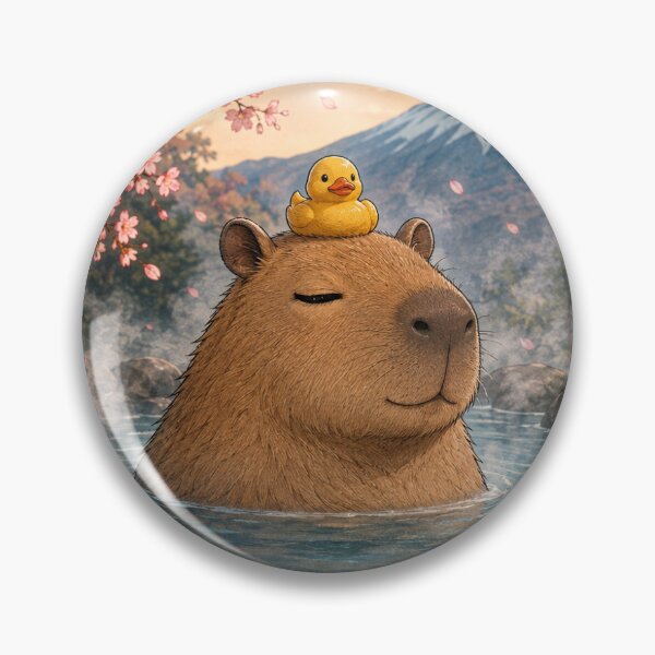 Item preview, Capybara Onsen Chill – Cute Japanese Hot Spring designed and sold by Ak-art-shop.