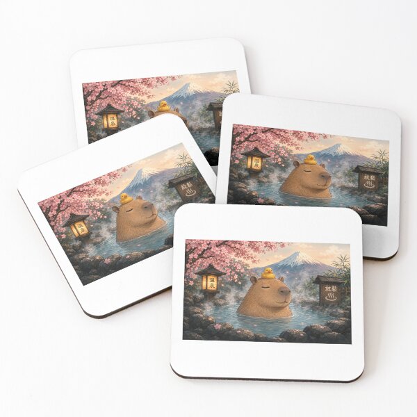 Item preview, Capybara Onsen Chill – Cute Japanese Hot Spring designed and sold by Ak-art-shop.