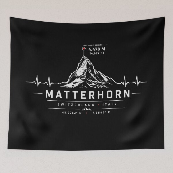 Item preview, ❤️ HEARTBEATS OF THE WORLD COLLECTION ❤️ - Matterhorn Summit Emblem - SWITZERLAND - ITALY designed and sold by WheelieGdArt.