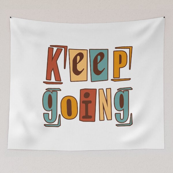 Item preview, Keep Going Retro Groovy Typography Quote designed and sold by     Fatma Creates.
