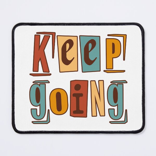 Item preview, Keep Going Retro Groovy Typography Quote designed and sold by Fatma Creates.
