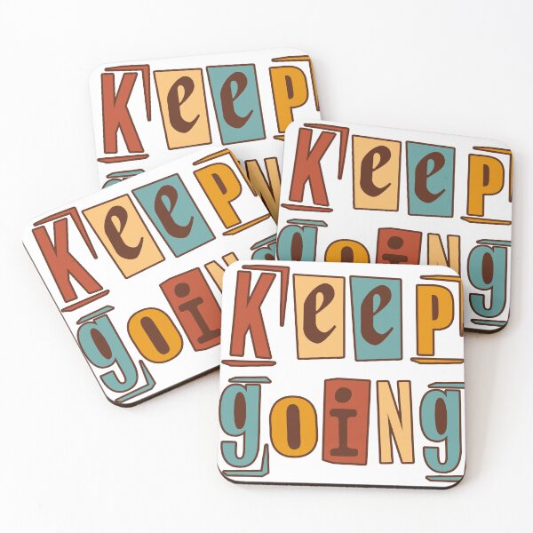 Item preview, Keep Going Retro Groovy Typography Quote designed and sold by Fatma Creates.