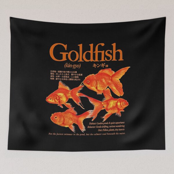 Item preview, Goldfish Kin-Gyo Japanese Vintage Aquarium Fish Graphic Shirt designed and sold by Cheliasbix.