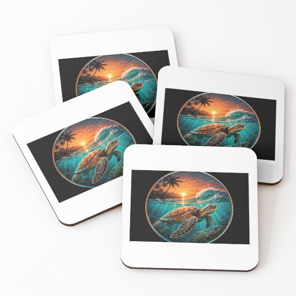 Item preview, Sea Turtle Sunset – Ocean Adventure designed and sold by Ak-art-shop.