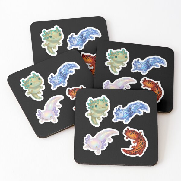 Item preview, Cute Axolotl Design / Light Green, Blue, Purple, Pink, Orange / Kawaii / Happy axolotl / Magical Tshirts, mugs, stickers, journals, backpacks etc designed and sold by TeenLake.