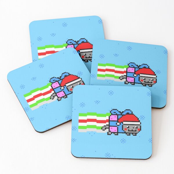 Item preview, Christmas Nyan Cat Pixel Art Y2K Retro Internet Aesthetic designed and sold by TrxshWear.