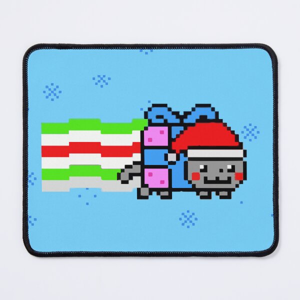 Item preview, Christmas Nyan Cat Pixel Art Y2K Retro Internet Aesthetic designed and sold by TrxshWear.