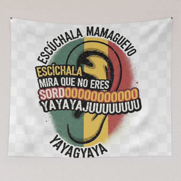 Item preview, Listen to her, you're not deaf - Venezuelan Creole phrase and meme designed and sold by elglotonmusical.