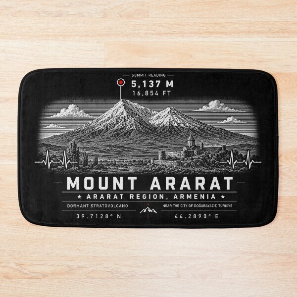 Item preview, ❤️ HEARTBEATS OF THE WORLD COLLECTION ❤️ - Mount Ararat Summit Emblem - ARARAT REGION - ARMENIA designed and sold by WheelieGdArt.