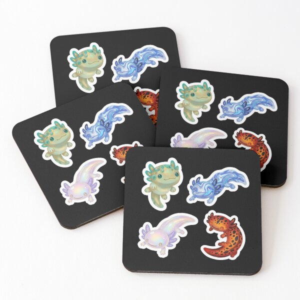 Item preview, Cute Axolotl Design / Light Green, Blue, Purple, Pink, Orange / Kawaii / Happy axolotl / Magical Tshirts, mugs, stickers, journals, backpacks etc designed and sold by TeenLake.