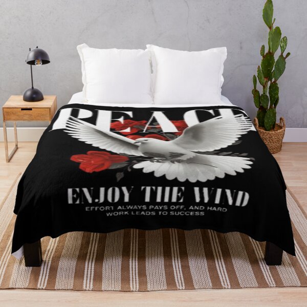 Item preview, PEACE Enjoy The Wind White Dove Red Roses designed and sold by BaddieNz.