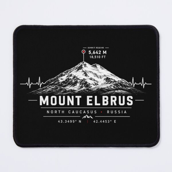 Item preview, ❤️ HEARTBEATS OF THE WORLD COLLECTION ❤️ - Mount Elbrus Summit Emblem - NORTH CAUCASUS - RUSSIA designed and sold by WheelieGdArt.