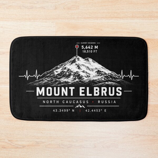 Item preview, ❤️ HEARTBEATS OF THE WORLD COLLECTION ❤️ - Mount Elbrus Summit Emblem - NORTH CAUCASUS - RUSSIA designed and sold by WheelieGdArt.