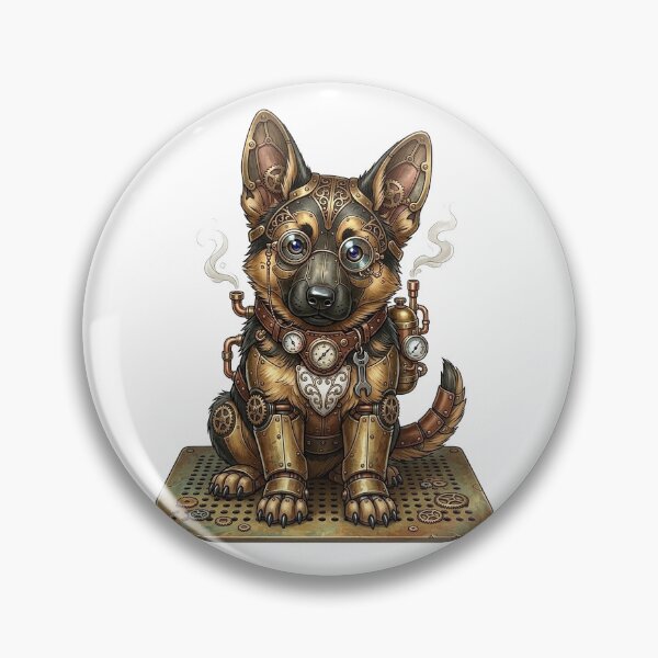 Item preview, German Shepherd Pup Steampunk designed and sold by MarigoldenSoul.