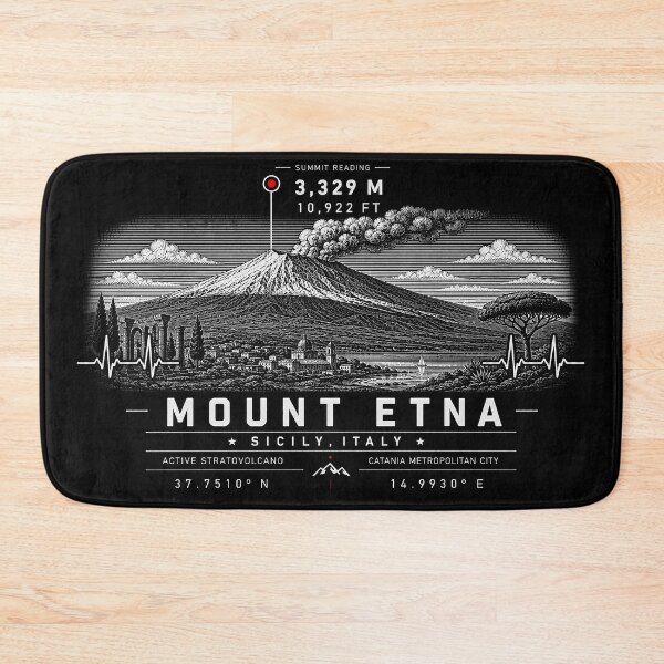 Item preview, ❤️ HEARTBEATS OF THE WORLD COLLECTION ❤️ - Mount Etna Summit Emblem - SICILY - ITALY designed and sold by WheelieGdArt.