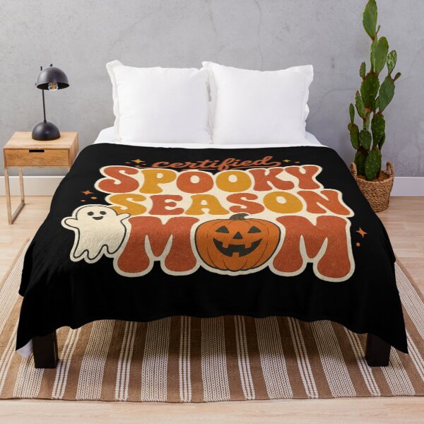 Item preview, Retro Spooky Mom - Cute Ghost & Pumpkin - Halloween designed and sold by Graphic Vibe Designs.