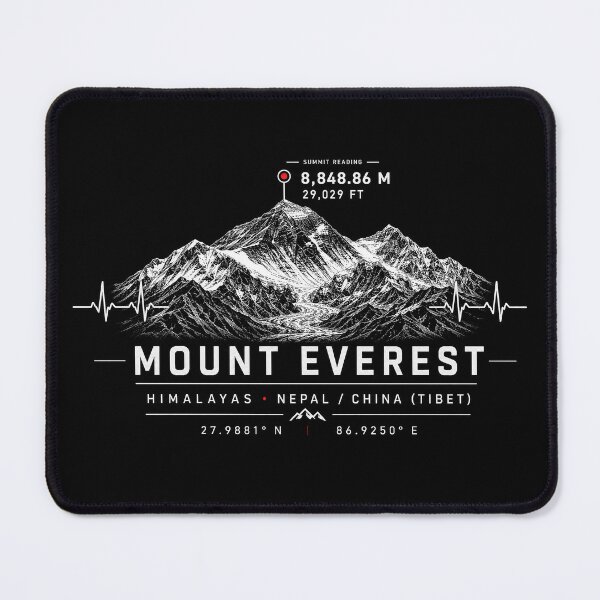 Item preview, ❤️ HEARTBEATS OF THE WORLD COLLECTION ❤️ - Mount Everest Summit Emblem - HIMALAYAS - NEPAL - TIBET - CHINA designed and sold by WheelieGdArt.