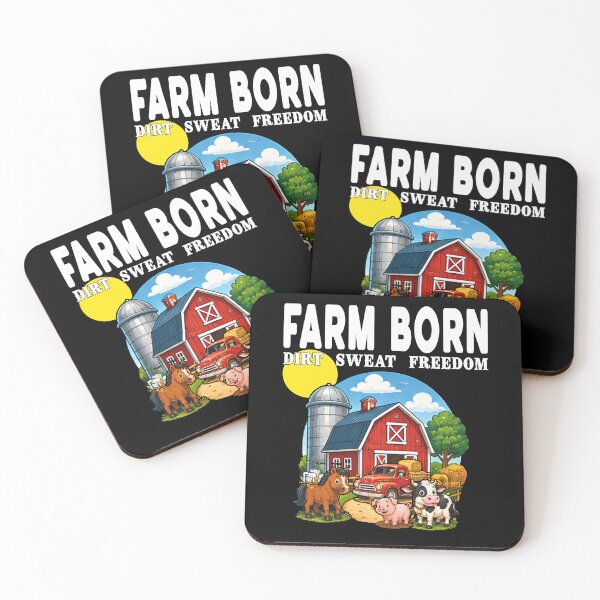 Item preview, Farm Born Dirt Sweat Freedom Red Barn Animals Farm Born Country Farmer Life Red Barn Truck Dirt Sweat Freedom Country Farming Farm Animals Cute Farm Animals designed and sold by Jt41.