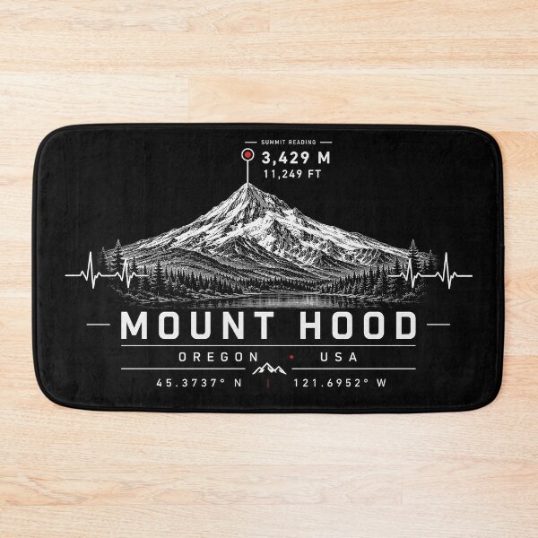 Item preview, ❤️ HEARTBEATS OF THE WORLD COLLECTION ❤️ - Mount Hood Summit Emblem - MOUNT HOOD NATIONAL FOREST - OREGON - USA designed and sold by WheelieGdArt.