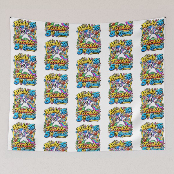 Item preview, Back To School 5th Grade Football Fan Unicorn Kids Gift designed and sold by QuiteOrbit.