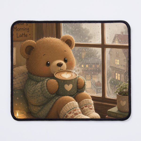 Item preview, Cozy Rainy Day Bear designed and sold by EsenciaZen.