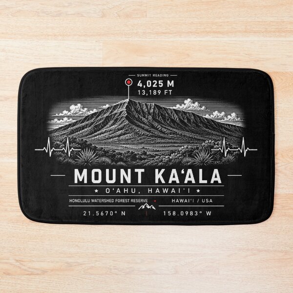 Item preview, ❤️ HEARTBEATS OF THE WORLD COLLECTION ❤️ - Mount Kaʻala Summit Emblem - HONOLULU WATERSHED FOREST RESERVE - O'AHU - HAWAI'I - USA designed and sold by WheelieGdArt.