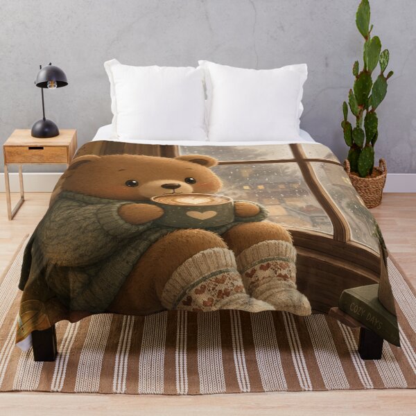 Item preview, Cozy Rainy Day Bear designed and sold by EsenciaZen.