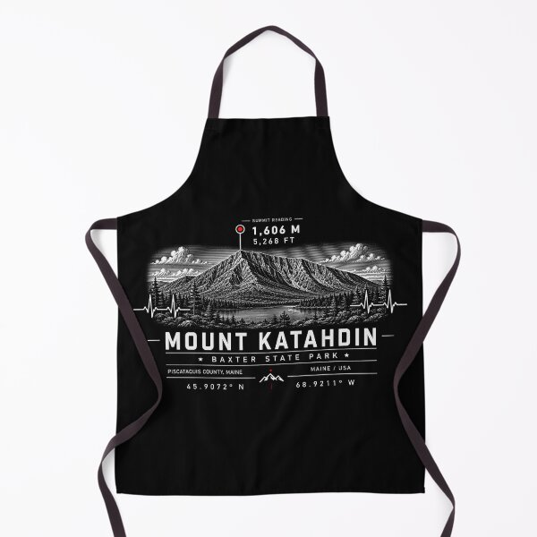 Item preview, ❤️ HEARTBEATS OF THE WORLD COLLECTION ❤️ - Mount Katahdin Summit Emblem - BAXTER STATE PARK - PISCATAQUIS COUNTY - MAINE - USA designed and sold by WheelieGdArt.