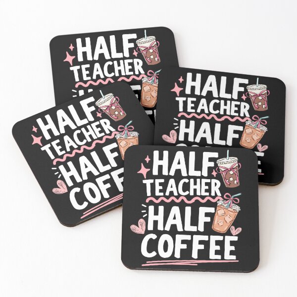 Item preview, Half Teacher Half Coffee Funny Teacher  designed and sold by thebest-2studio.
