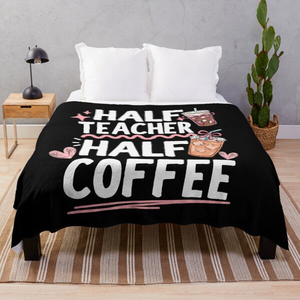 Item preview, Half Teacher Half Coffee Funny Teacher  designed and sold by thebest-2studio.