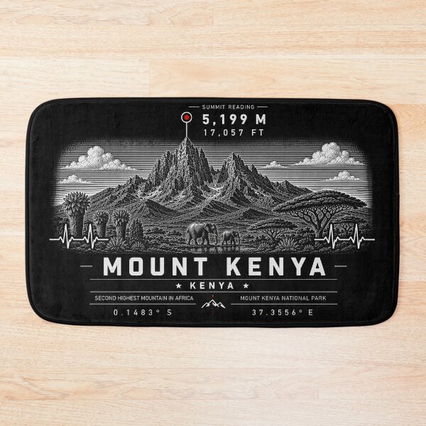 Item preview, ❤️ HEARTBEATS OF THE WORLD COLLECTION ❤️ - Mount Kenya Summit Emblem - MOUNT KENYA NATIONAL PARK - KENYA - AFRICA designed and sold by WheelieGdArt.