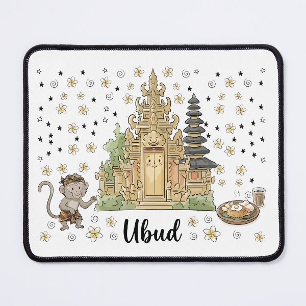 Item preview, Cute Bali Temple Ubud Doodle Art designed and sold by RamyGallery.