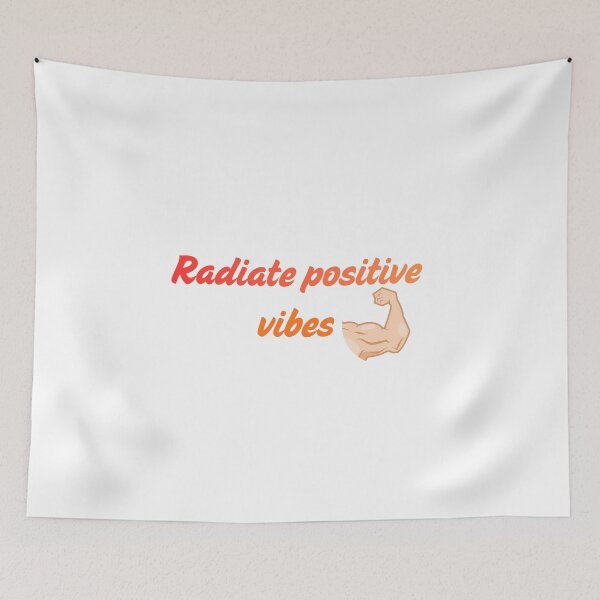 Item preview, Radiate Positive Vibes Motivational Retro Typography designed and sold by     Fatma Creates.