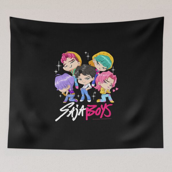 Item preview, Kpop Demon Hunters Saja Boys Chibi Boy Band Group Shot designed and sold by NatashaRosalia.