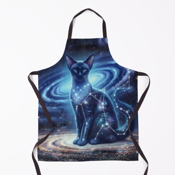 Item preview, Cosmic Siamese Cat: Night Blue Aristocrat & Sapphire Galaxy Guardian designed and sold by SOOstudio73.