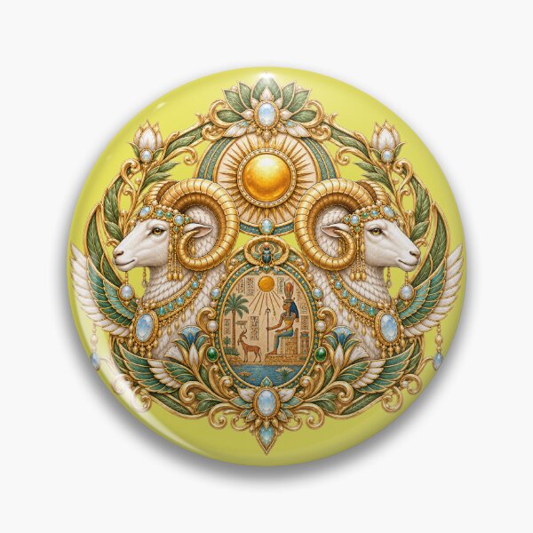 Item preview, Royal Ram Temple Crest – Sacred Desert Guardians designed and sold by sunbowjp stadio.