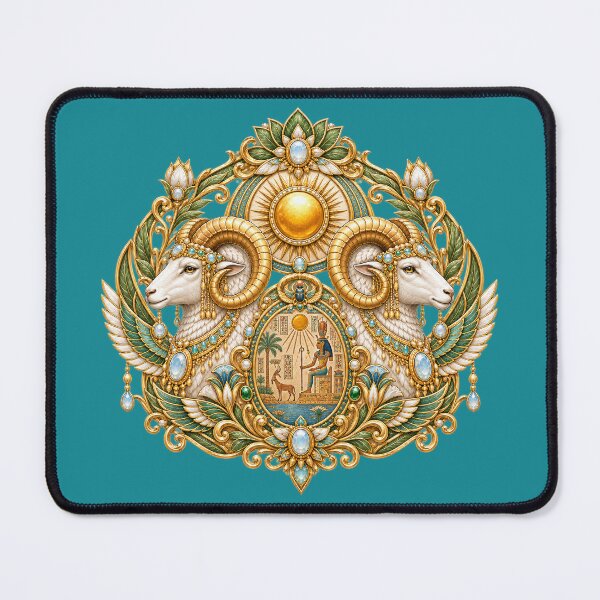 Item preview, Royal Ram Temple Crest – Sacred Desert Guardians designed and sold by sunbowjp stadio.