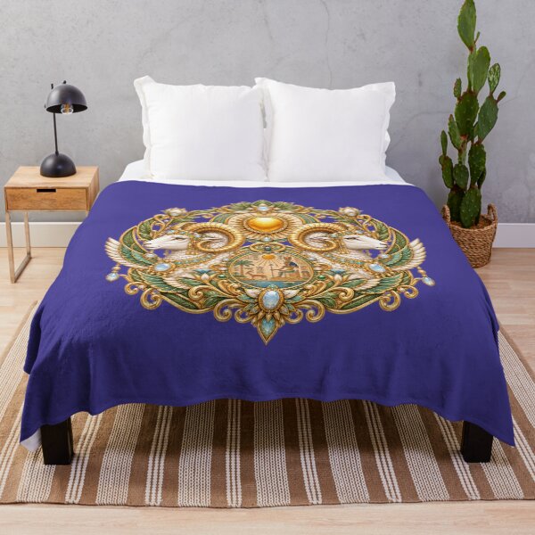 Item preview, Royal Ram Temple Crest – Sacred Desert Guardians designed and sold by sunbowjp stadio.
