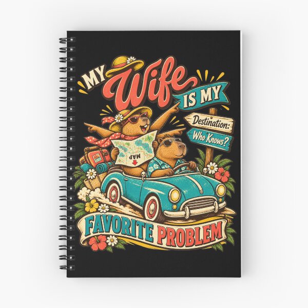 Item preview, My Wife Is My Favorite Problem - Funny Capybara Road Trip Design designed and sold by BumbleBloom7.