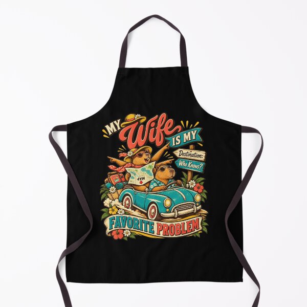 Item preview, My Wife Is My Favorite Problem - Funny Capybara Road Trip Design designed and sold by BumbleBloom7.